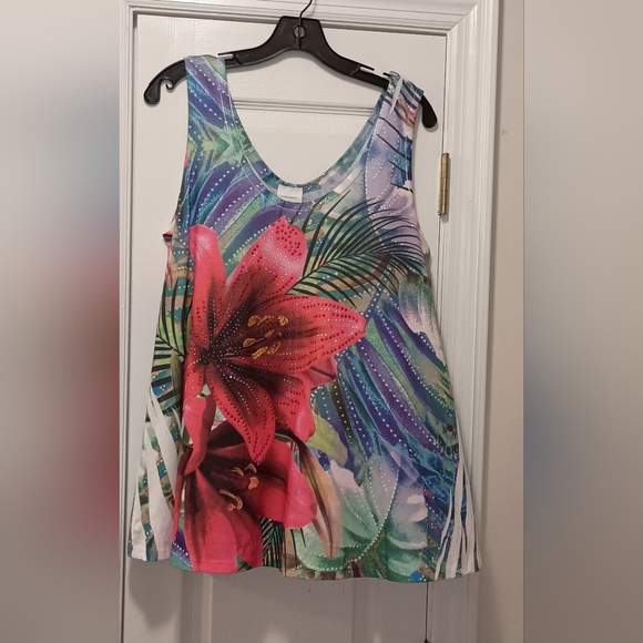 Rainforest Cafe Vintage Women's Sleeveless tunic tops size 2XL New With … - Picture 1 of 8